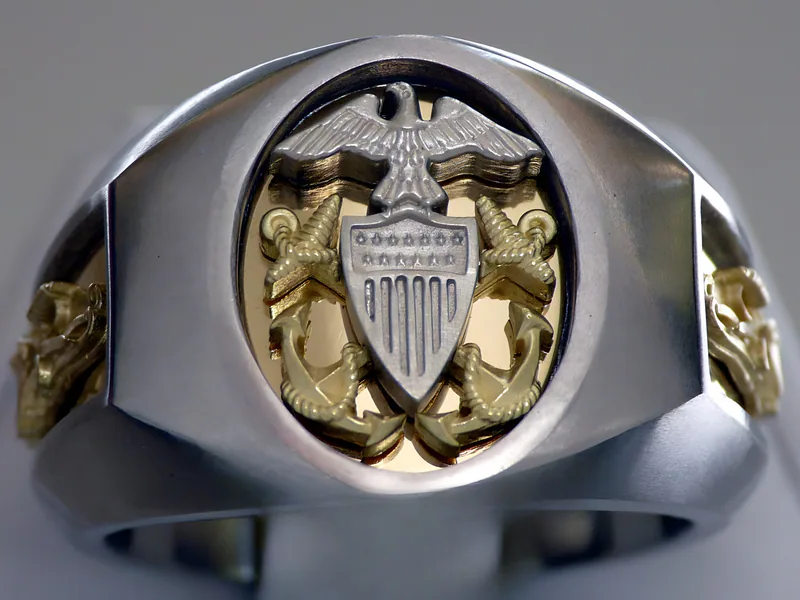 Navy Surface Warfare Officer Ring — view 4, by Ahern & Brucker
