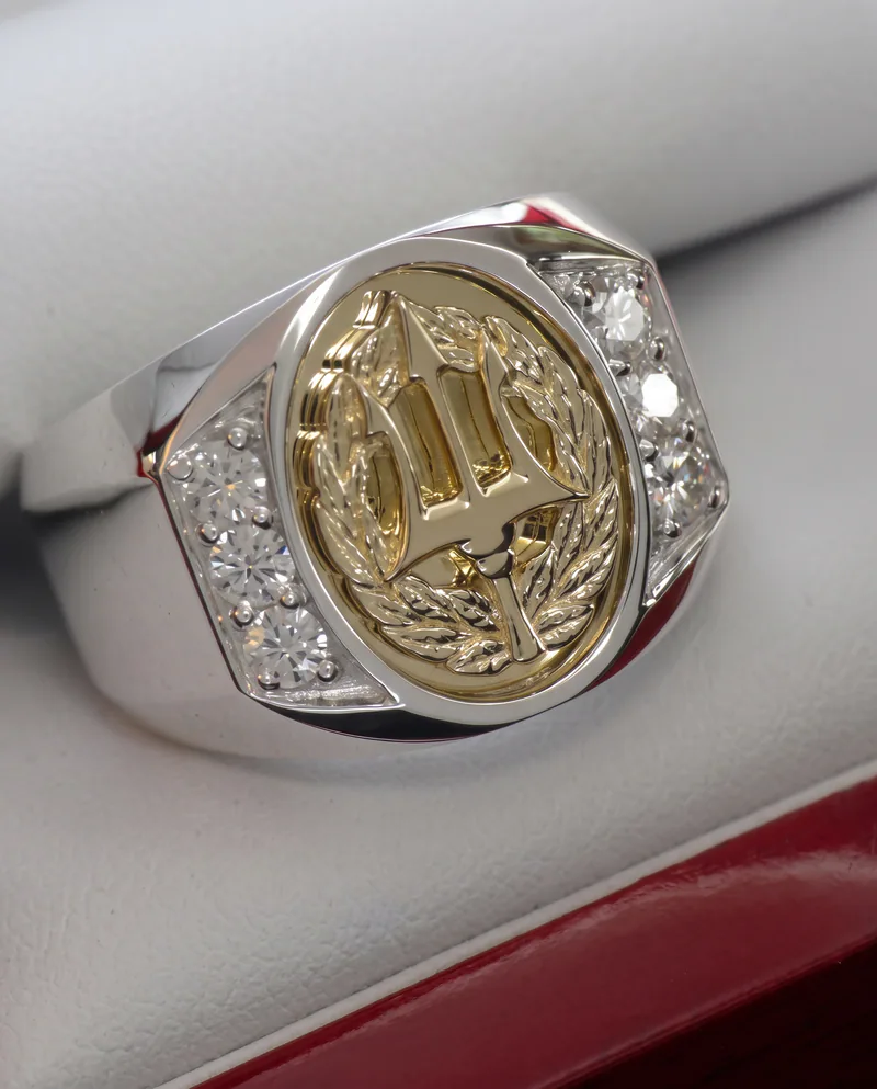 Custom Rank and Insignia Ring, by Ahern & Brucker