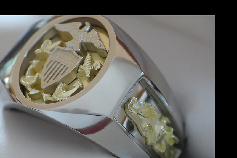 Navy Surface Warfare Officer Ring — view 3, by Ahern & Brucker