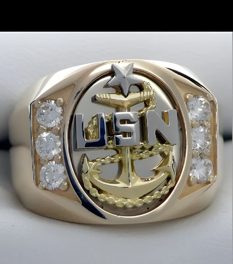 Custom Rank and Insignia Ring — view 3, by Ahern & Brucker