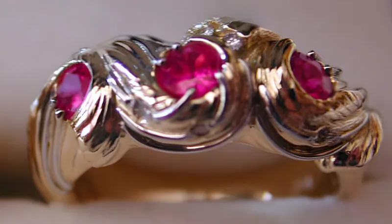 Ruby & Emerald Wedding Set, by Ahern & Brucker