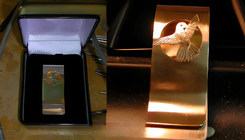 Hummingbird Money Clip, by Ahern & Brucker