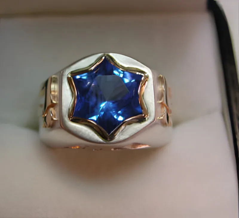 Star of David & Chai Ring, by Ahern & Brucker