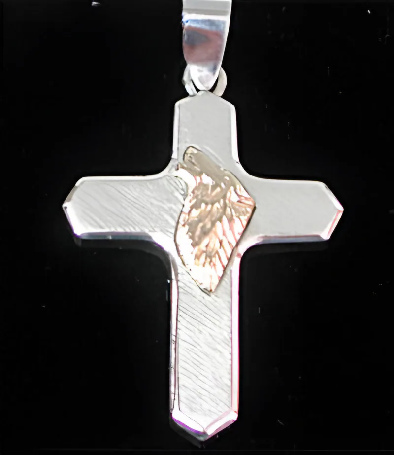 Wolf Cross Pendant, by Ahern & Brucker