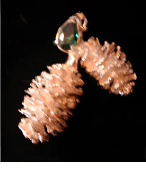 Alder Cone & Evergreen Topaz Pendant, by Ahern & Brucker