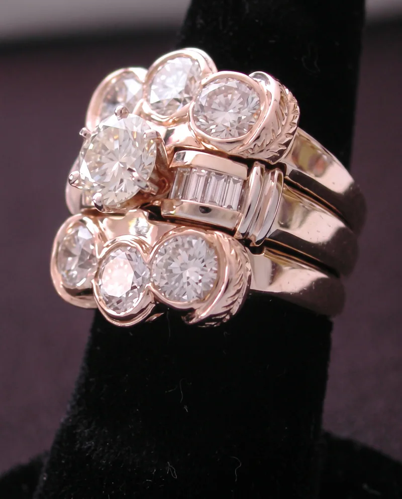 Custom Three-Piece Wedding Set, by Ahern & Brucker