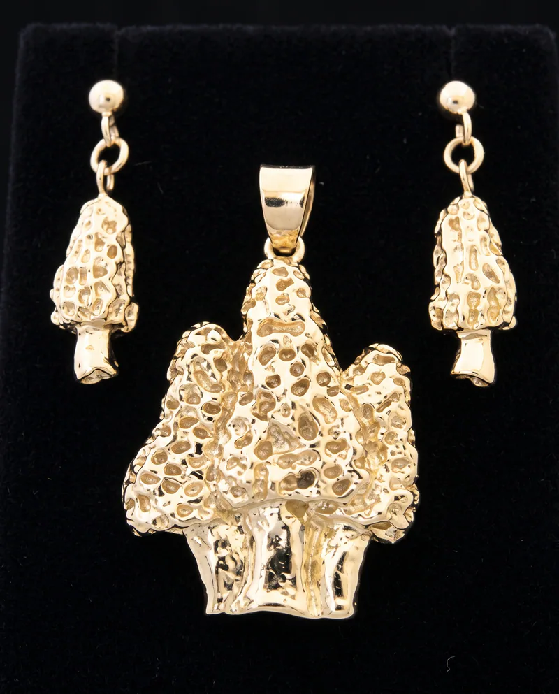18k Morel Pendant & Earring Set — view 3, by Ahern & Brucker