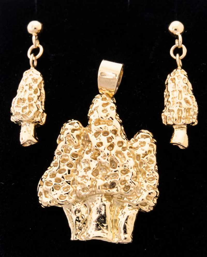 18k Morel Pendant & Earring Set, by Ahern & Brucker