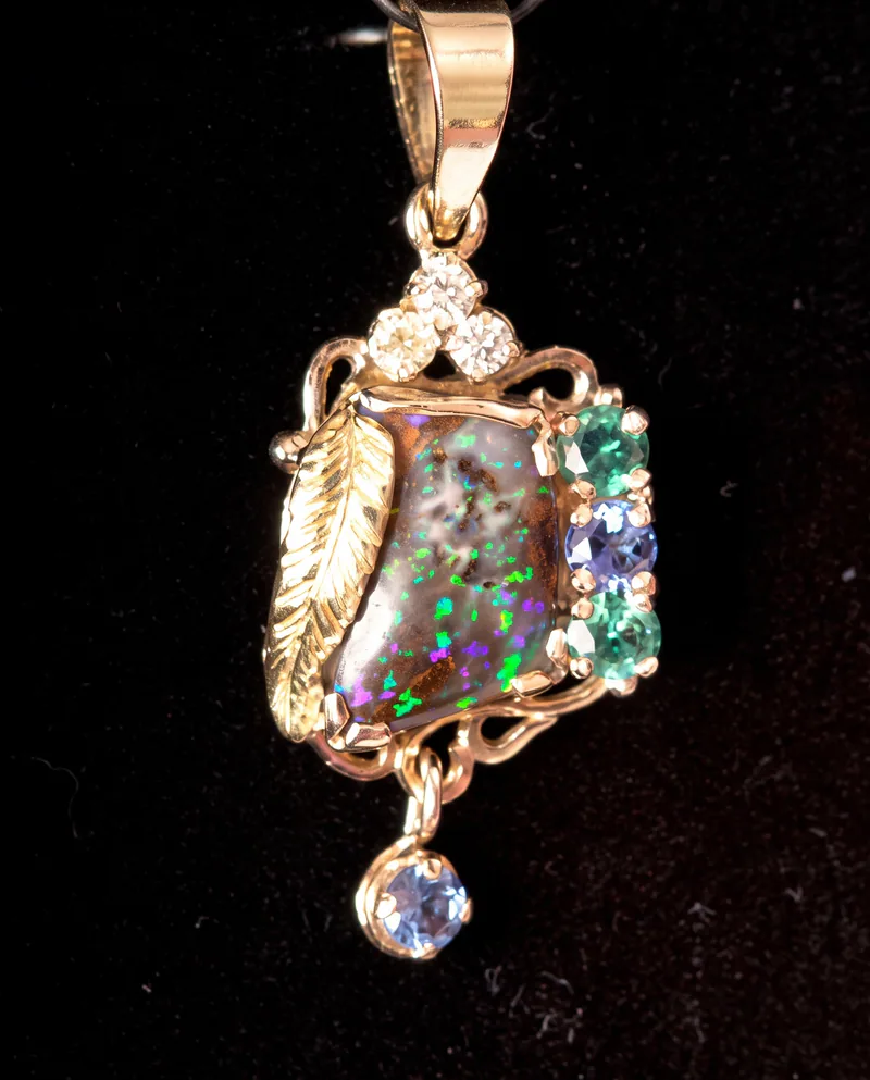 Yowah Opal Pendant, by Ahern & Brucker
