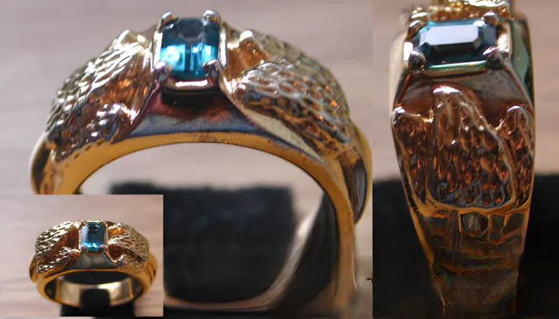 18k Gold Mushroom Ring, by Ahern & Brucker