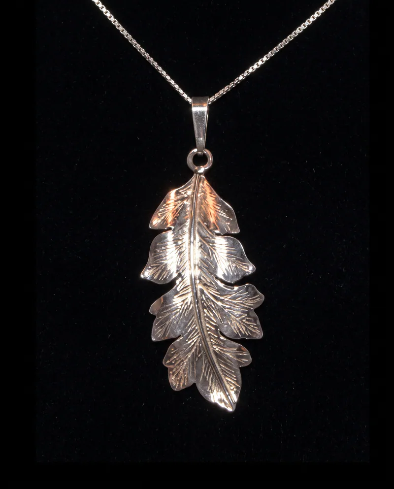 Hand-Fabricated Sterling Leaves — view 3, by Ahern & Brucker