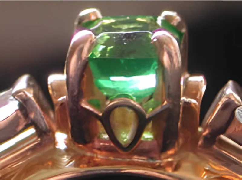 Hand-Fabricated Tsavorite Wedding Ring, by Ahern & Brucker