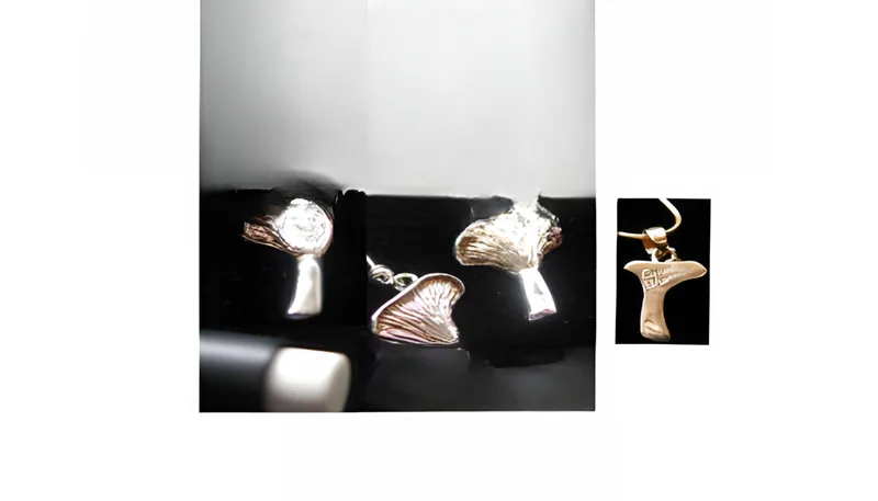 Sterling Chanterelle Earring & Pendant Set, by Ahern & Brucker