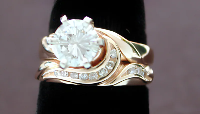 Hand-Carved Wedding Set, by Ahern & Brucker