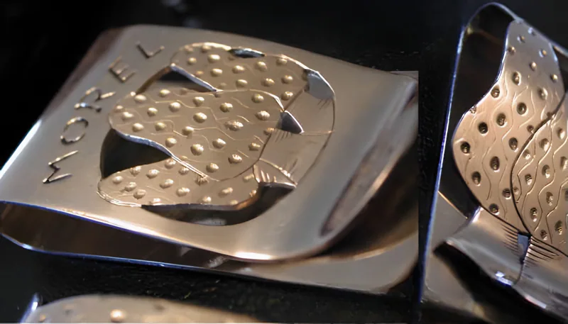 Morel Money Clip, by Ahern & Brucker