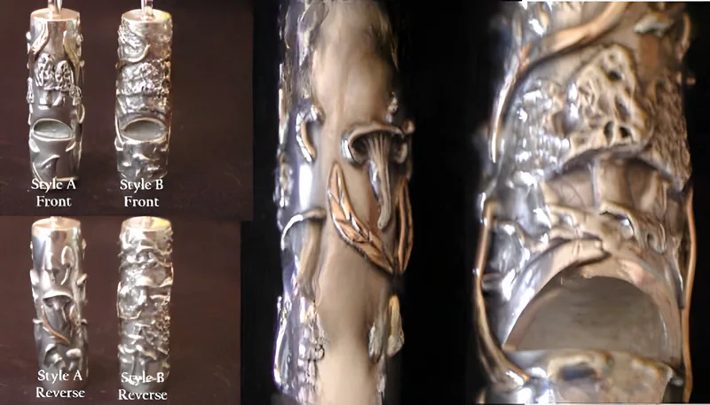 Sterling & 18k Mushroom Whistle — view 3, by Ahern & Brucker