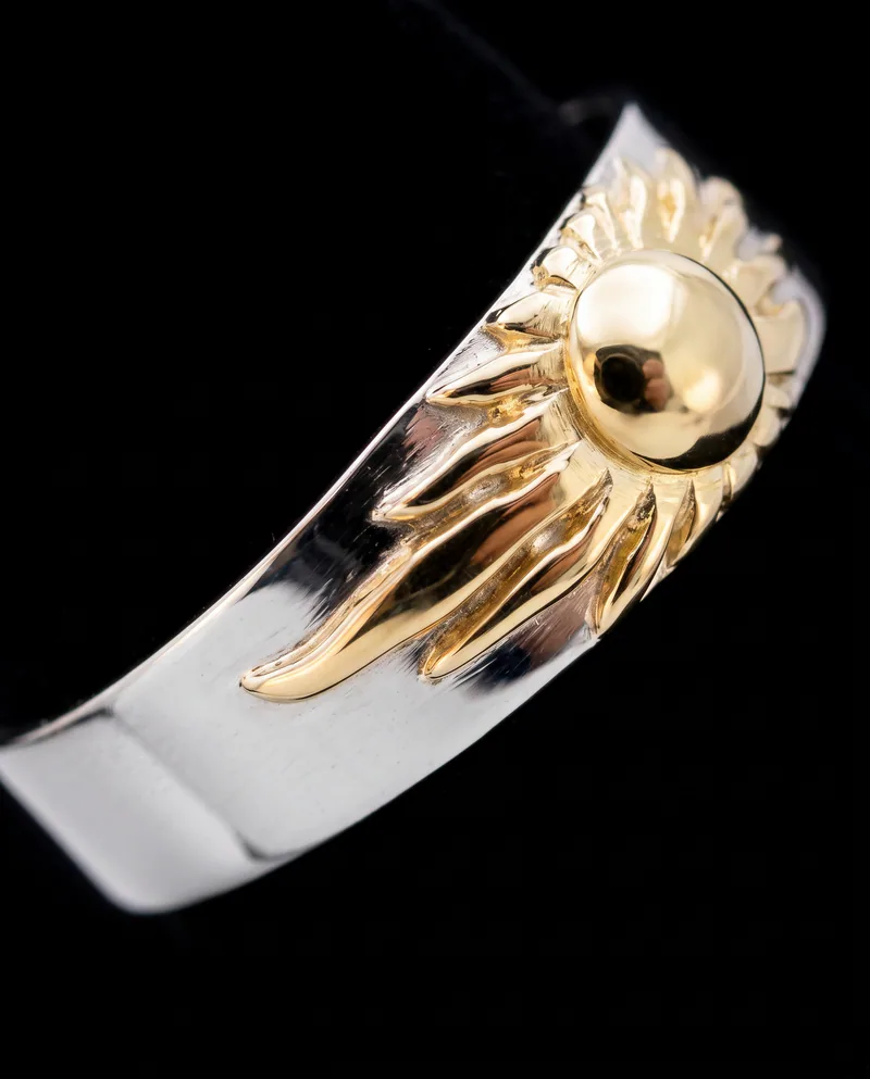 Two-Tone Sunburst Toe Ring, by Ahern & Brucker
