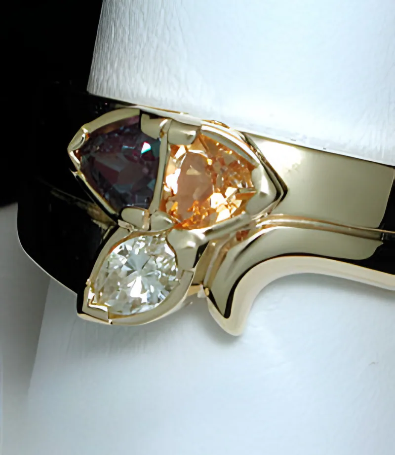 Hand-Fabricated Wedding Set — view 3, by Ahern & Brucker
