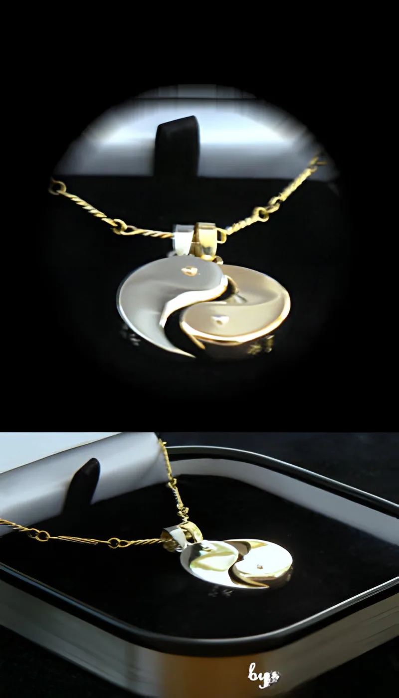 Yin Yang Pendant in Two-Tone 18k — view 3, by Ahern & Brucker