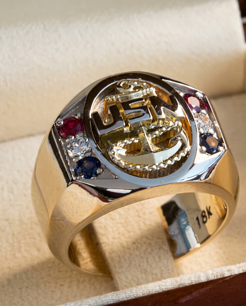 Navy Chief Petty Officer Ring — view 7, by Ahern & Brucker