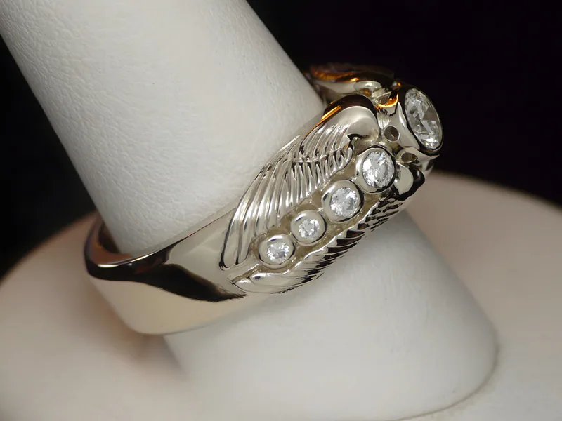 An Angel Wing Wedding Ring for Abdulrhman