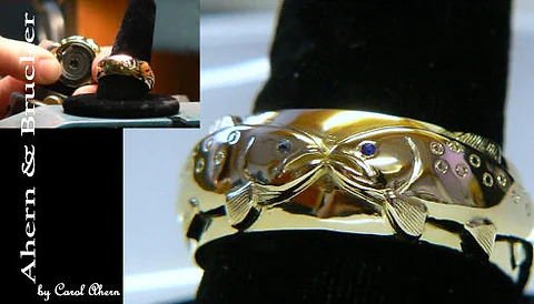 Salmon Wedding Rings for an Alaskan Couple