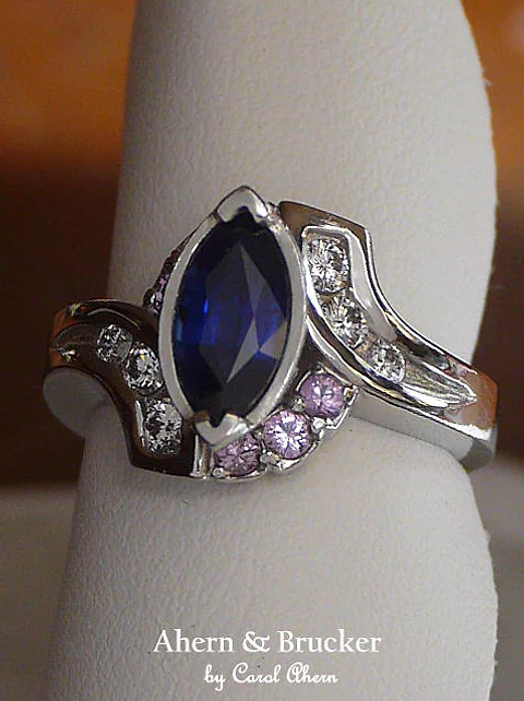 A Marquise Sapphire Ring