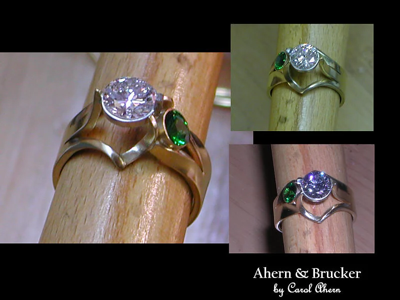 Fitting the diamond and tsavorites