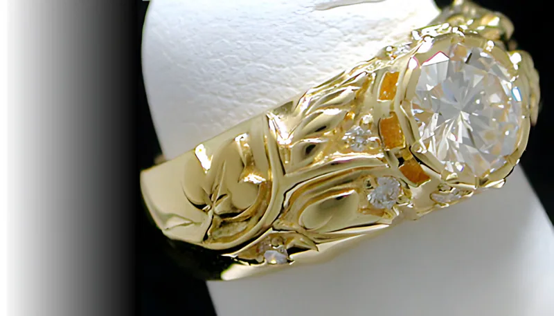 Morning Glory Wedding Ring, by Ahern & Brucker