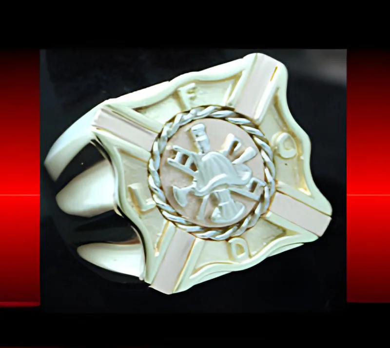 The Original Three-Tone Firefighter Ring, by Ahern & Brucker