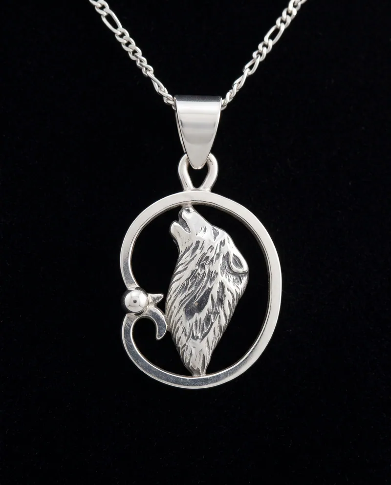 Small Wolf Pendant, by Ahern & Brucker