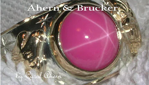 A Star Ruby Wolf Ring