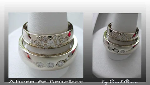 Diamond Wedding Bands for Donna and George