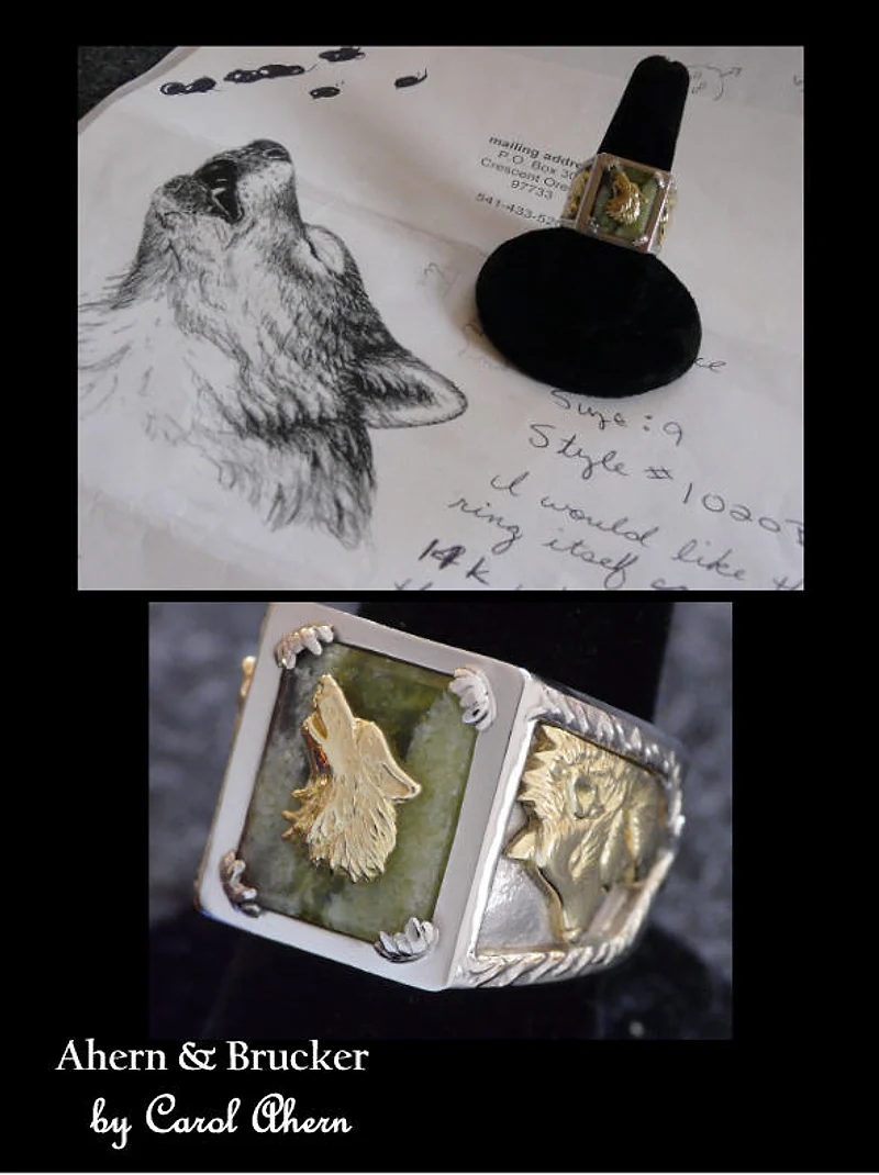 Sketch and finished ring