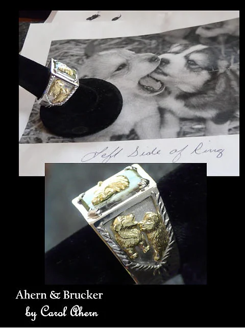 A Two-Tone Wolf Ring