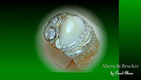 Elk ivory and diamonds