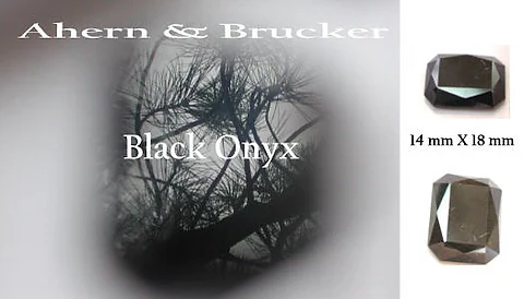 Black onyx, 14 x 10 mm