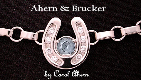 An Aquamarine Horseshoe Anklet