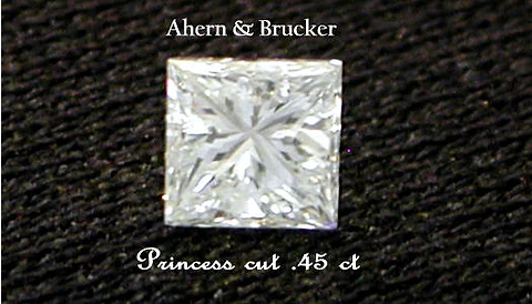 Princess cut, .45 ct