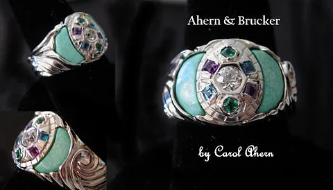 Polished, before the turquoise is set