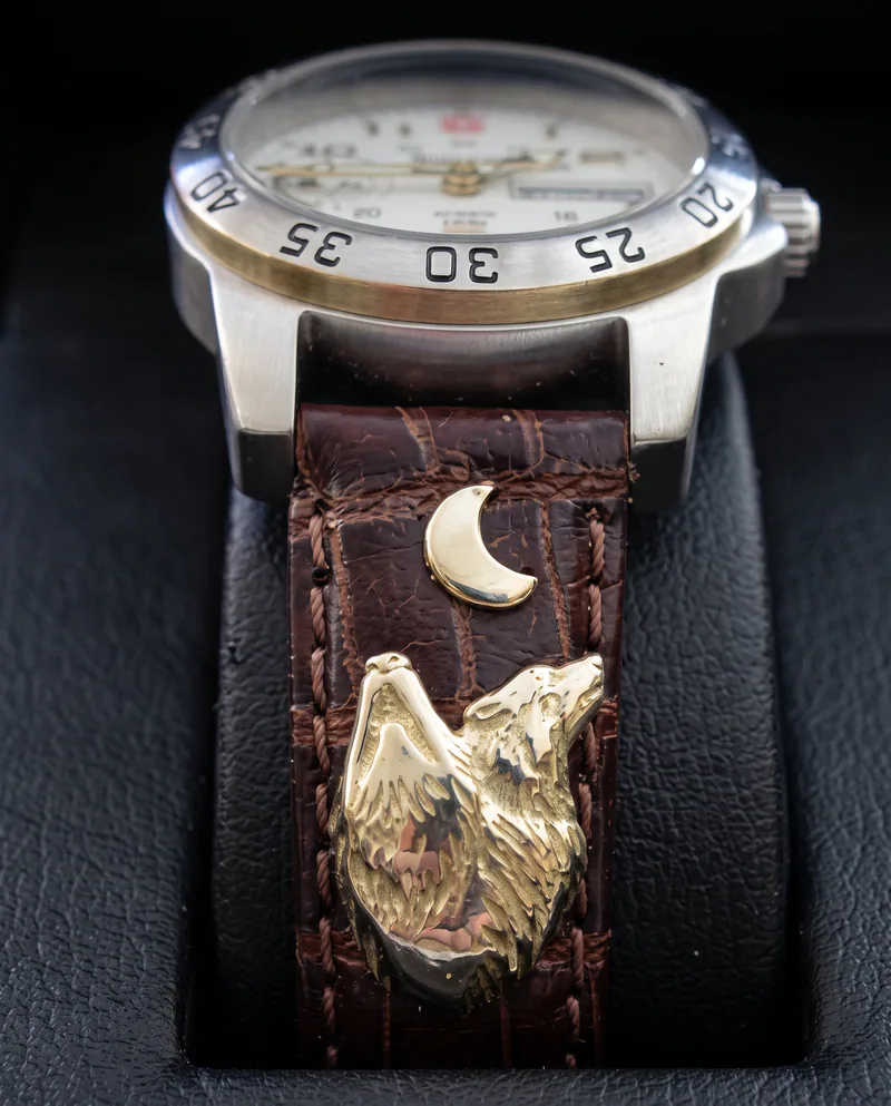 Wolf Watch Band Enhancement, by Ahern & Brucker