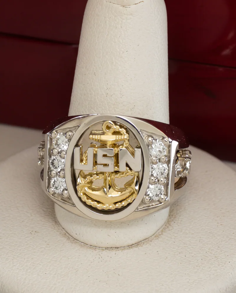 CPO Ring with ESW Badge, by Ahern & Brucker