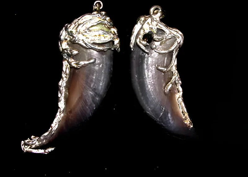 Capped Elk Ivory Pendant — view 3, by Ahern & Brucker