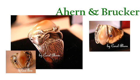 Elk Ivory Mushroom Ring — view 3, by Ahern & Brucker