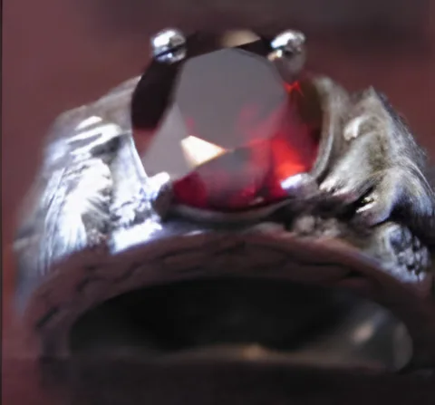 Ruby Wolf Ring — view 4, by Ahern & Brucker