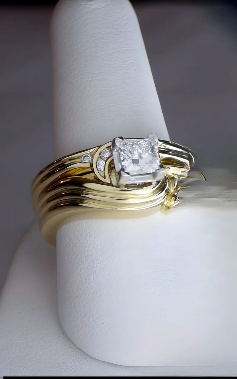 Princess-Cut Bridal Set, by Ahern & Brucker