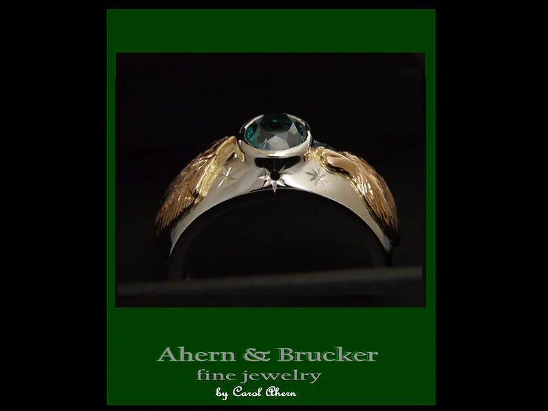 An Evergreen Topaz Wolf Ring