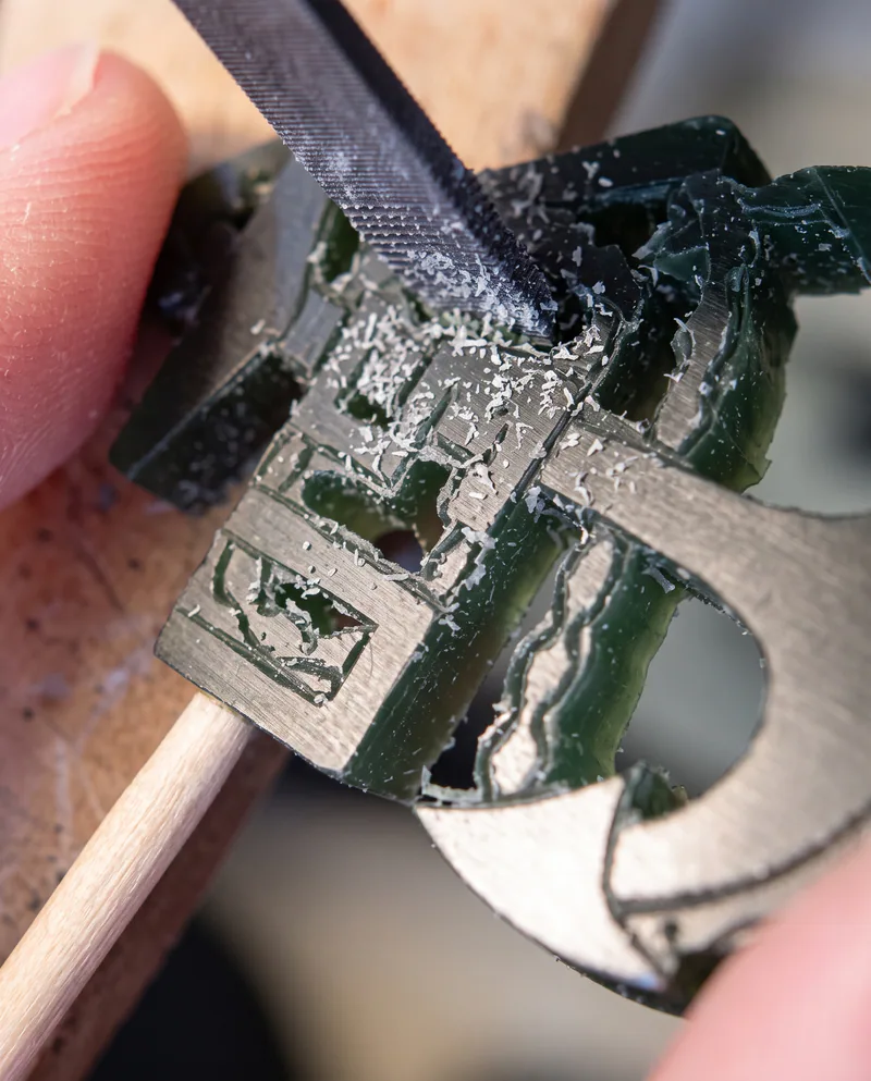 Making a Chief's ring at the bench