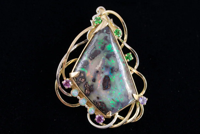 A Yowah Opal Pendant and Brooch for Rochelle