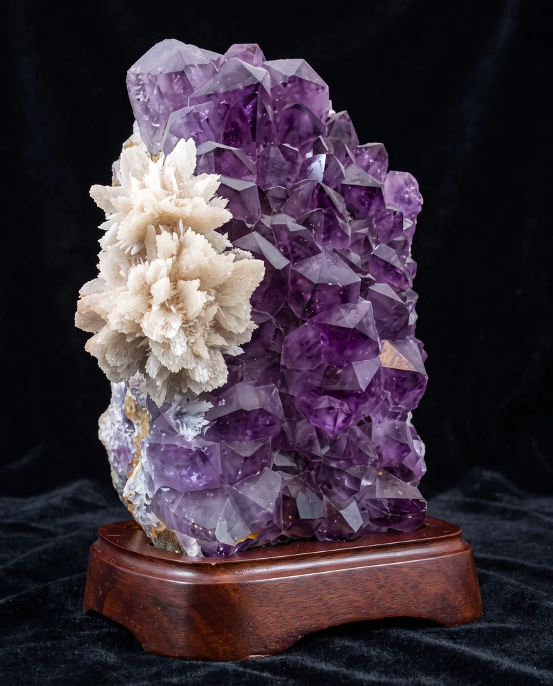 Amethyst & Flowering Calcite Specimen, by Ahern & Brucker